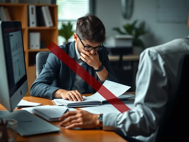 Empleado estresado en su escritorio debido a la falta de evaluación psicosocial.