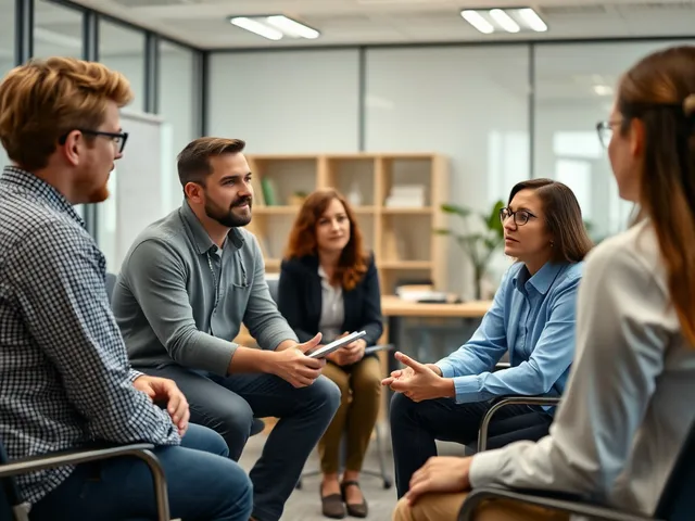 Psicólogo evaluando la salud mental en el trabajo