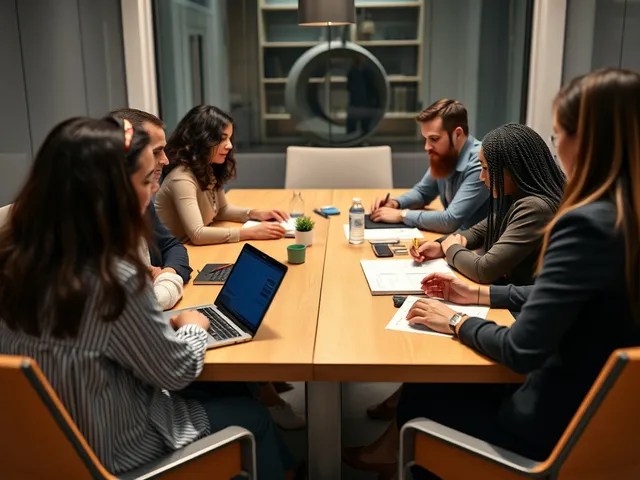 Grupo de empleados discutiendo estrategias de equilibrio entre trabajo y vida personal