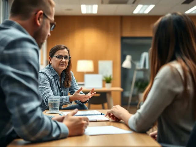 Psicólogo realizando una evaluación en el lugar de trabajo.