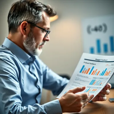 Gerente revisando métricas de compromiso de empleados