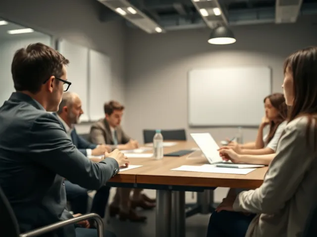 Reunión del COPASST discutiendo estrategias de evaluación de riesgos
