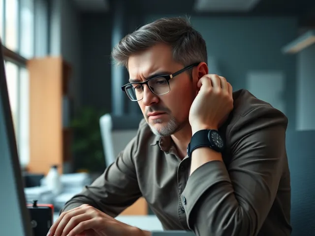 Empleado estresado en el trabajo