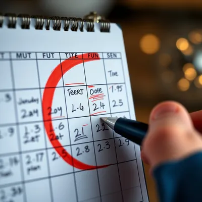Calendario con fechas importantes marcadas